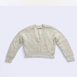 IRO Cream V-Neck Sweater